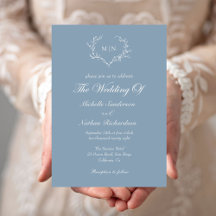  Elegant Dusty Blue Monogram Wedding 