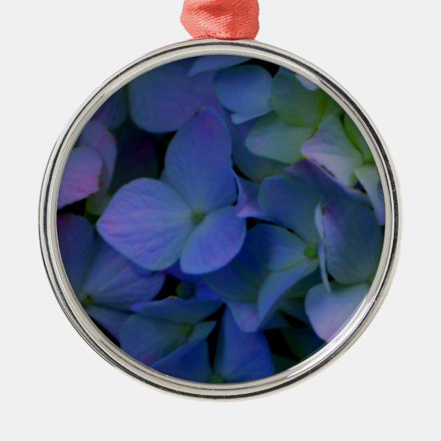 Elegant dusty blue purple floral metal tree decoration (Front)