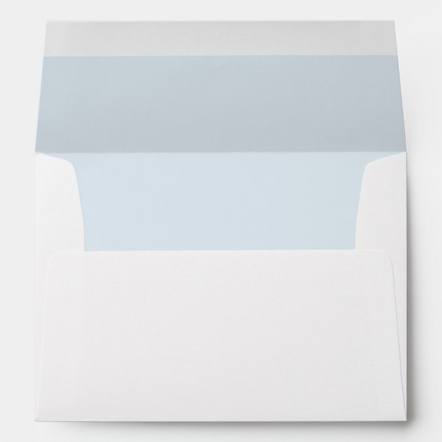 Elegant Dusty Blue Return Address  Envelope (Back (Bottom))