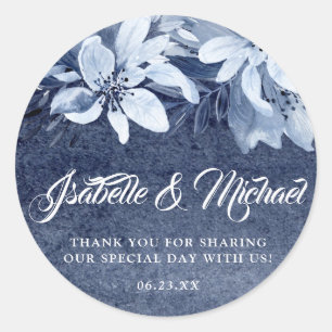 Elegant Dusty Blue Watercolor Envelope Seal