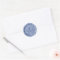 Elegant Dusty Blue Wax Seal Monogram Sticker