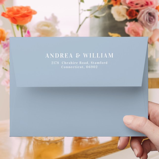 Elegant Dusty Blue Wedding Envelope (Creator Uploaded)