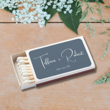 Elegant Dusty Blue Wedding Favour