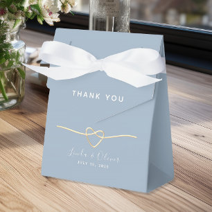 Elegant Dusty Blue Wedding Favour Box
