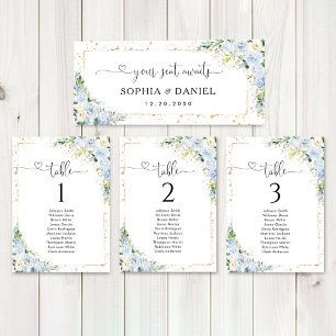 Elegant Dusty Blue Wedding Head Table Sign
