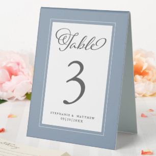 Elegant Dusty Blue Wedding Reception Chic