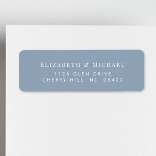 Elegant Dusty Blue Wedding Return Address