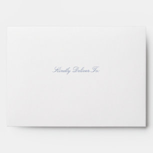 Elegant Dusty Blue Wedding Return Address Envelope