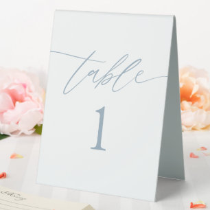 Elegant Dusty Blue Wedding Table Numbers