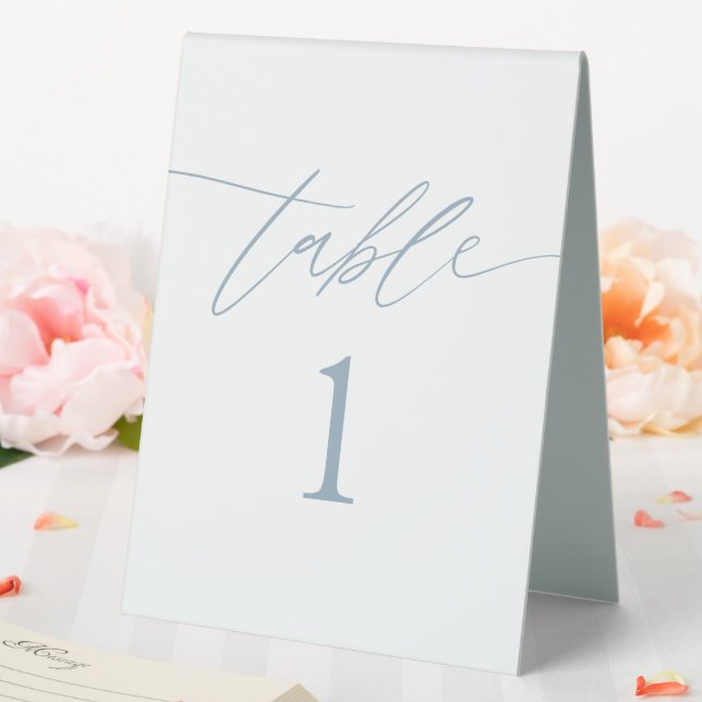 Elegant Dusty Blue Wedding Table Numbers (In SItu (Wedding))