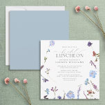 Elegant Dusty Blue Wildflower Bridal Luncheon Invitation<br><div class="desc">Our bestselling Zazzle bridal shower suite just got a beautiful upgrade! Announcing our new Elegant Dusty Blue Wildflower Bridal Luncheon invitation, a petite, beautiful invitation, designed to impress in tones of dusty blue, lilac lavender and purple. An airy watercolor garden and wildflower design, setting the tone for an amazing bridal...</div>