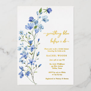 Elegant Dusty Blue Wildflower Bridal Shower