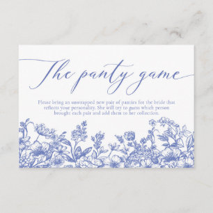 Elegant Dusty Blue Wildflower The Panty Game Enclosure Card