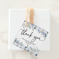 Elegant Dusty Blue Wildflowers Thank You