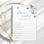 Elegant Dusty Blue Winter Foliage Advice & Wises<br><div class="desc">Elegant Dusty Blue Winter Foliage Advice Card.
Personalise with the bride to be's name and date of shower. 
For further customisation,  please click the "customise further" link. If you need help,  contact me please.</div>