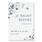 Elegant Dusty Blue Winter REHEARSAL DINNER Welcome