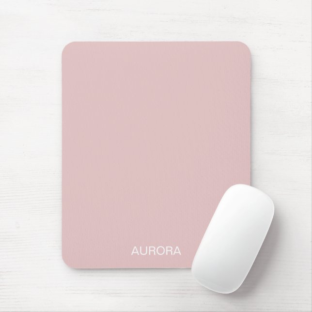 Elegant Dusty Blush Personalised Name -  Mouse Mat (With Mouse)