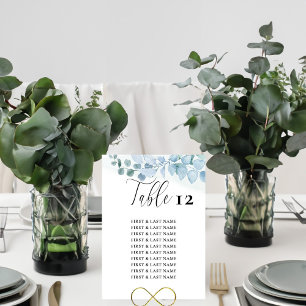 Elegant Dusty Eucalyptus Table Seating Card