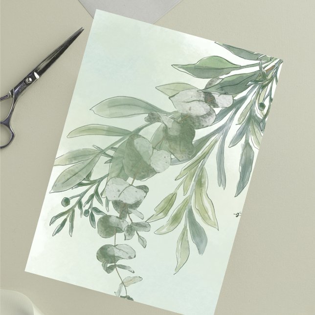 Elegant Dusty Green Script Classic Bridal Shower  Invitation (Creator Uploaded)