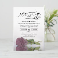 Elegant Dusty Mauve Rose We Still Do Vow Renewal