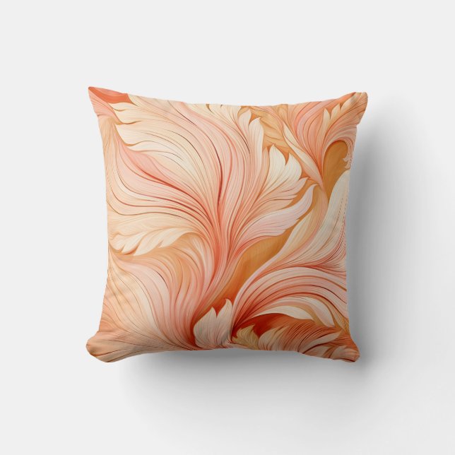 Elegant dusty muted coral decorative Throw Pillow (Front)