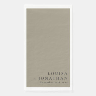 Elegant Dusty Olive Trendy Minimalist Chic Custom Napkin