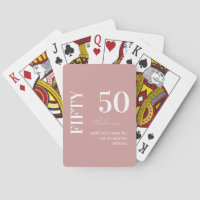 Elegant Dusty Pink 50th Birthday Name 