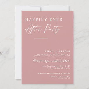 Elegant Dusty Pink Happily Ever After QR Code Invitation