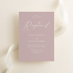 Elegant Dusty Pink Modern Wedding Reception Invitation<br><div class="desc">Elegant Dusty Pink Modern Wedding Reception Invitation

See matching collection in our Niche and Nest Store</div>