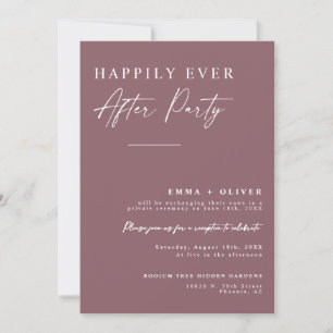 Elegant Dusty Purple Happily Ever After QR Code Invitation