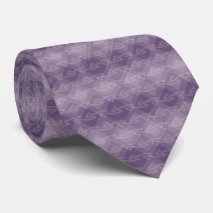 Elegant Dusty Purple Motif Striped Tie
