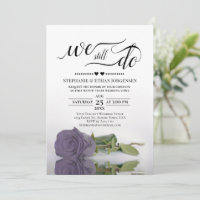 Elegant Dusty Purple Rose We Still Do Vow Renewal