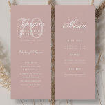 Elegant Dusty Rose 70th Birthday Program Menu Invitation<br><div class="desc">Elegant "Birthday Party Program" design with a sophisticated script typography w/ custom text.</div>