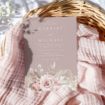 Elegant Dusty Rose & Blush Floral Wedding Invitation<br><div class="desc">Elegant Dusty Rose & Blush Floral Wedding Invitation
See matching collection in Niche and Nest Store</div>