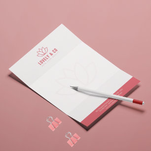 Elegant Dusty Rose & Ivory Salon Beauty Custom Letterhead