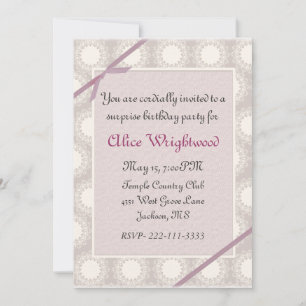 Elegant dusty rose Ladies Birthday Invitation