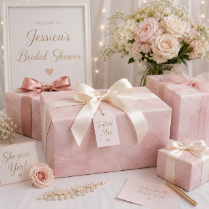 Elegant Dusty Rose Marble  Wrapping Paper
