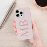 Elegant Dusty Rose Minimalist Initial Monogram iPhone 15 Pro Max Case<br><div class="desc">Elegant Dusty Rose Minimalist Initial Monogram iPhone Case</div>
