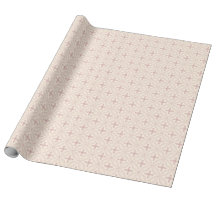 Elegant Dusty Rose Pink Circles on Cream Gift Wrap