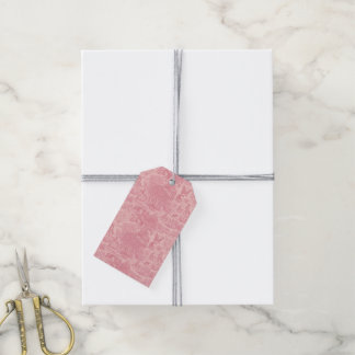 Elegant Dusty Rose Pink Rococo Revival Toile Gift Tags