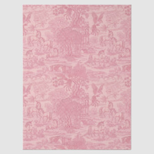 Elegant Dusty Rose Pink Vintage Toile Tissue Paper