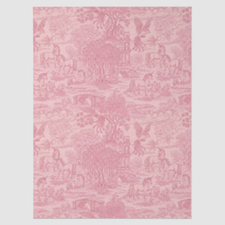 Elegant Dusty Rose Pink Vintage Toile Tissue Paper