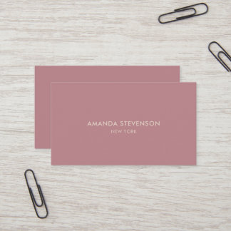 Elegant dusty rose professional business card