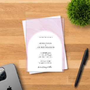 Elegant Dusty Rose Summer Wedding Acrylic Invitations