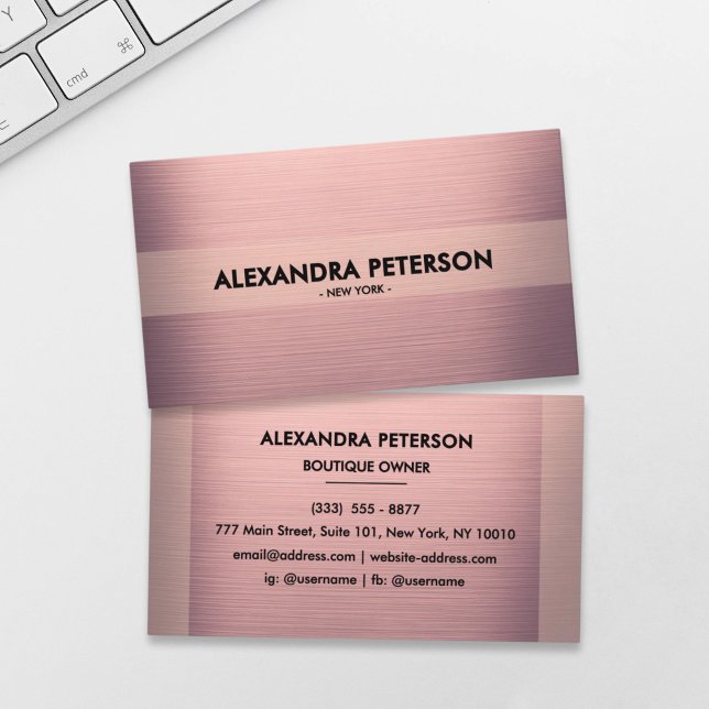 Elegant Dusty Rose Two-Tone Business Card (Creator Uploaded)