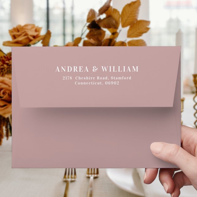 Elegant Dusty Rose Wedding Envelope (Creator Uploaded)