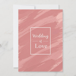 Elegant Dusty Rose Wedding of Love Invitation