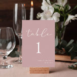 Elegant Dusty Rose Wedding Table Number<br><div class="desc">A perfect addition to any dusty rose wedding or dusty rose wedding theme. This versatile table number complements mauve wedding and mauve wedding theme settings, as well as dark mauve wedding aesthetics. Ideal for a burgundy wedding theme, it seamlessly blends into burgundy and dusty rose wedding themes or burgundy and...</div>