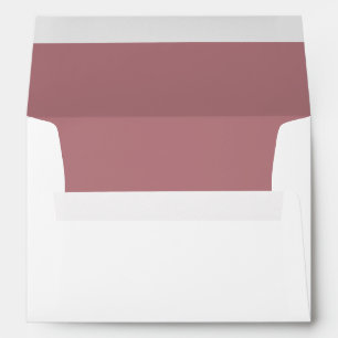 Elegant Dusty Rose & White Wedding Simple Elegant Envelope
