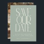 Elegant Dusty Sage Simple Modern Trendy Photo Save The Date<br><div class="desc">Elegant Dusty Sage Simple Modern Trendy Photo Save the Date</div>